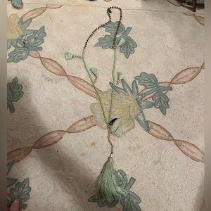 Zachasha long tassel and shark tooth necklace